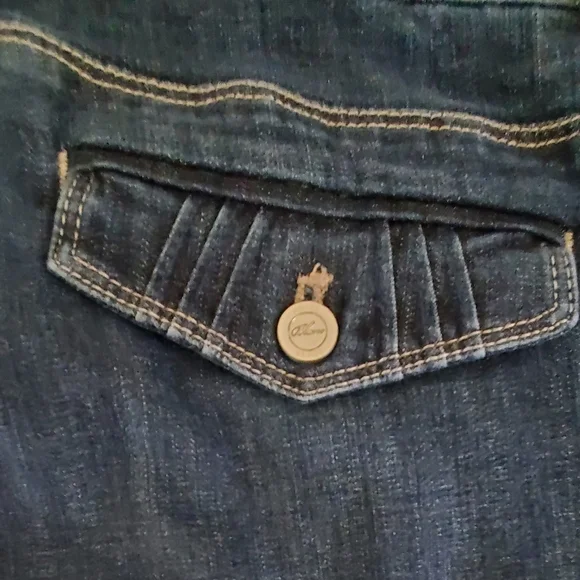 White House Black Market Womens Blanc Trouser Wide Leg Blue Denim Jeans Size 4R - Picture 4 of 8